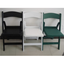 White and Black Padded Garden Plastic Chair for Weddings